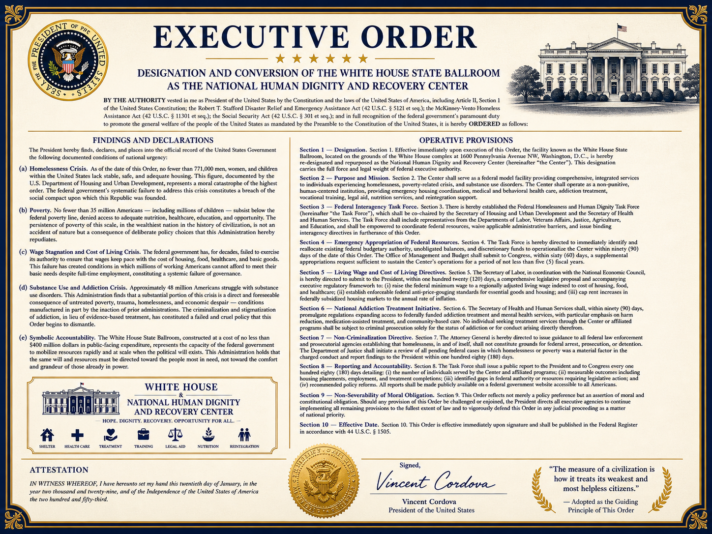 Designation and Conversion of the White House State Ballroom illustration