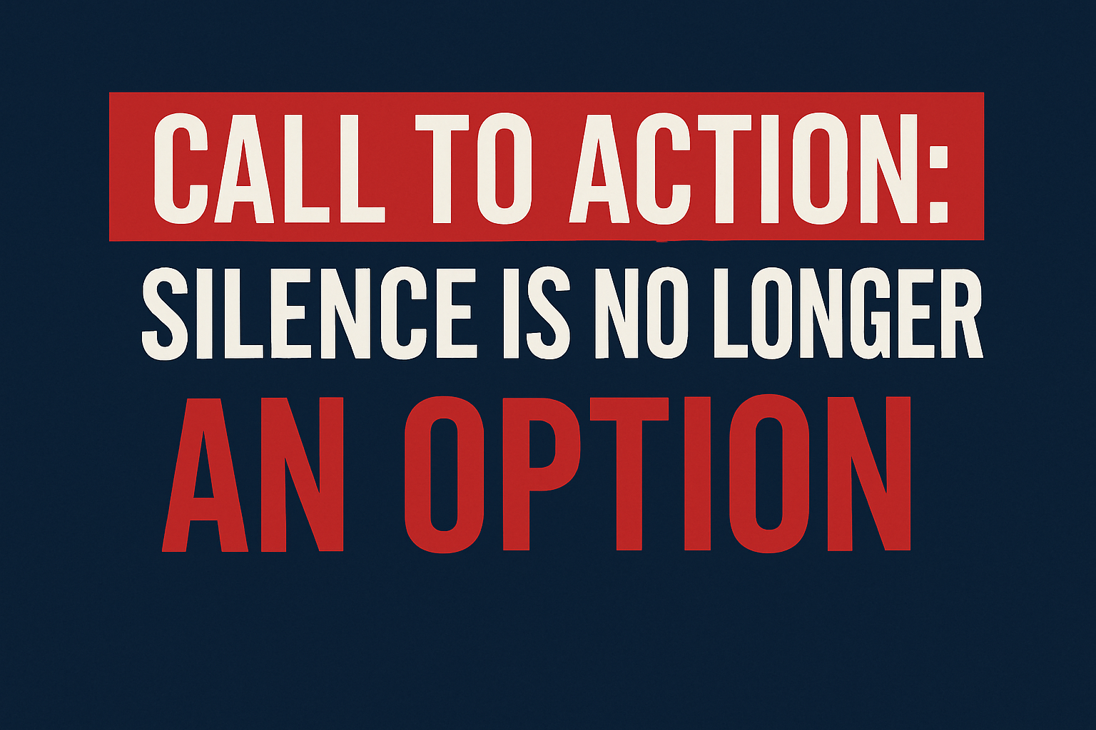 A rallying call to end silence and demand accountability