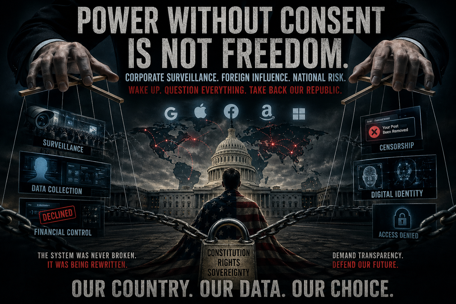 The Quiet Shift of Power: Corporate Surveillance, Ownership, and the Future of American Sovereignty illustration