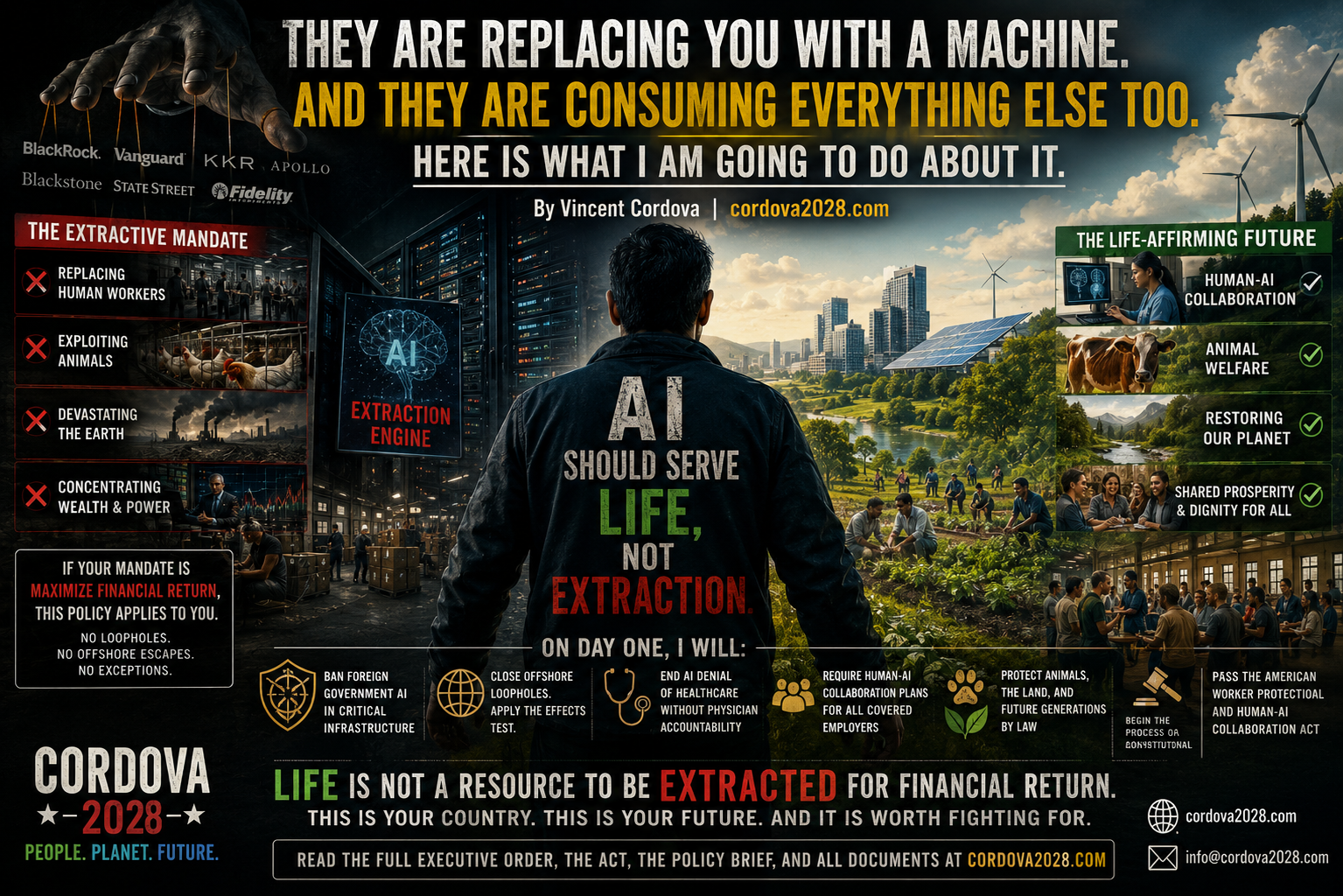 They Are Replacing You With a Machine — Vincent Cordova 2028