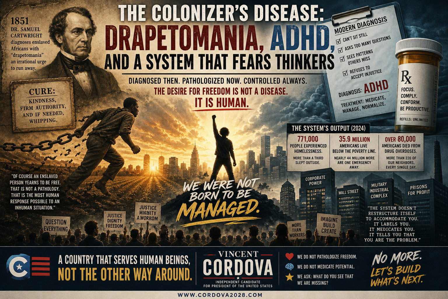 The Colonizer's Disease: Drapetomania, ADHD, and a System That Fears Thinkers artwork
