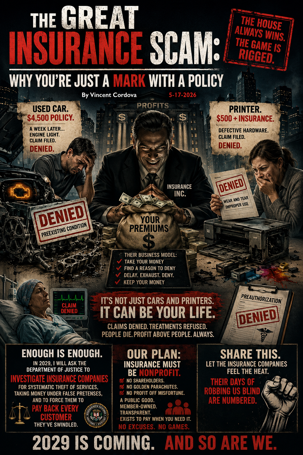 The Great Insurance Scam by Vincent Cordova