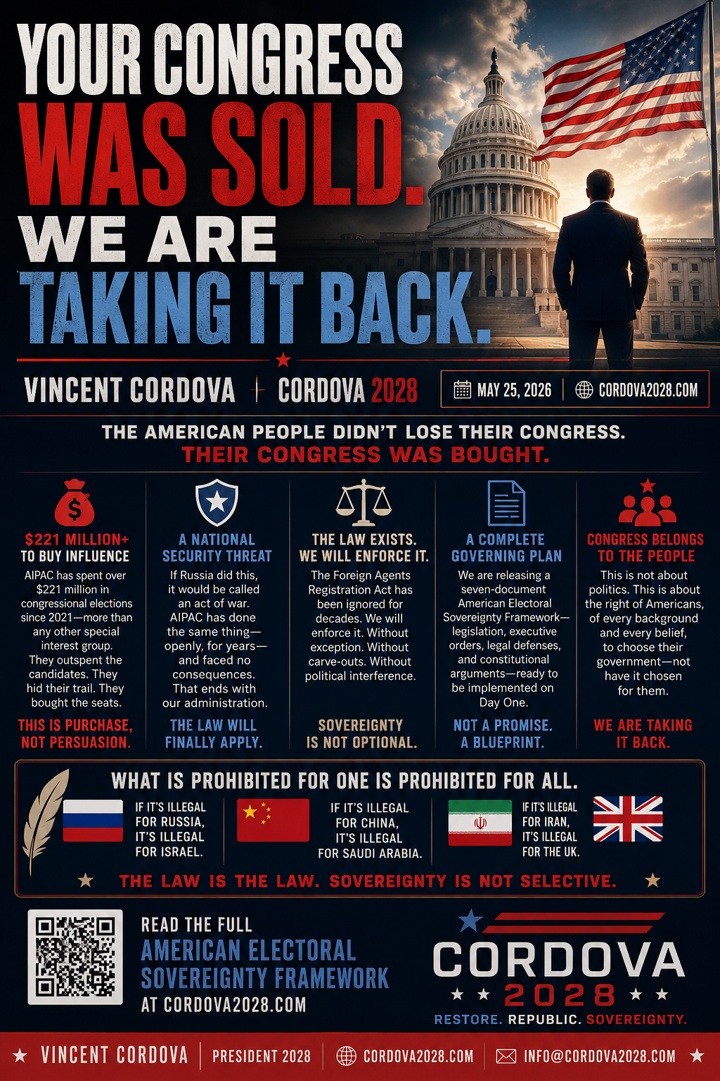 Your Congress Was Sold. We Are Taking It Back. — Vincent Cordova 2028